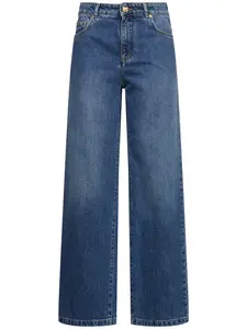 MOSCHINO Low Waist Denim Wide Jeans