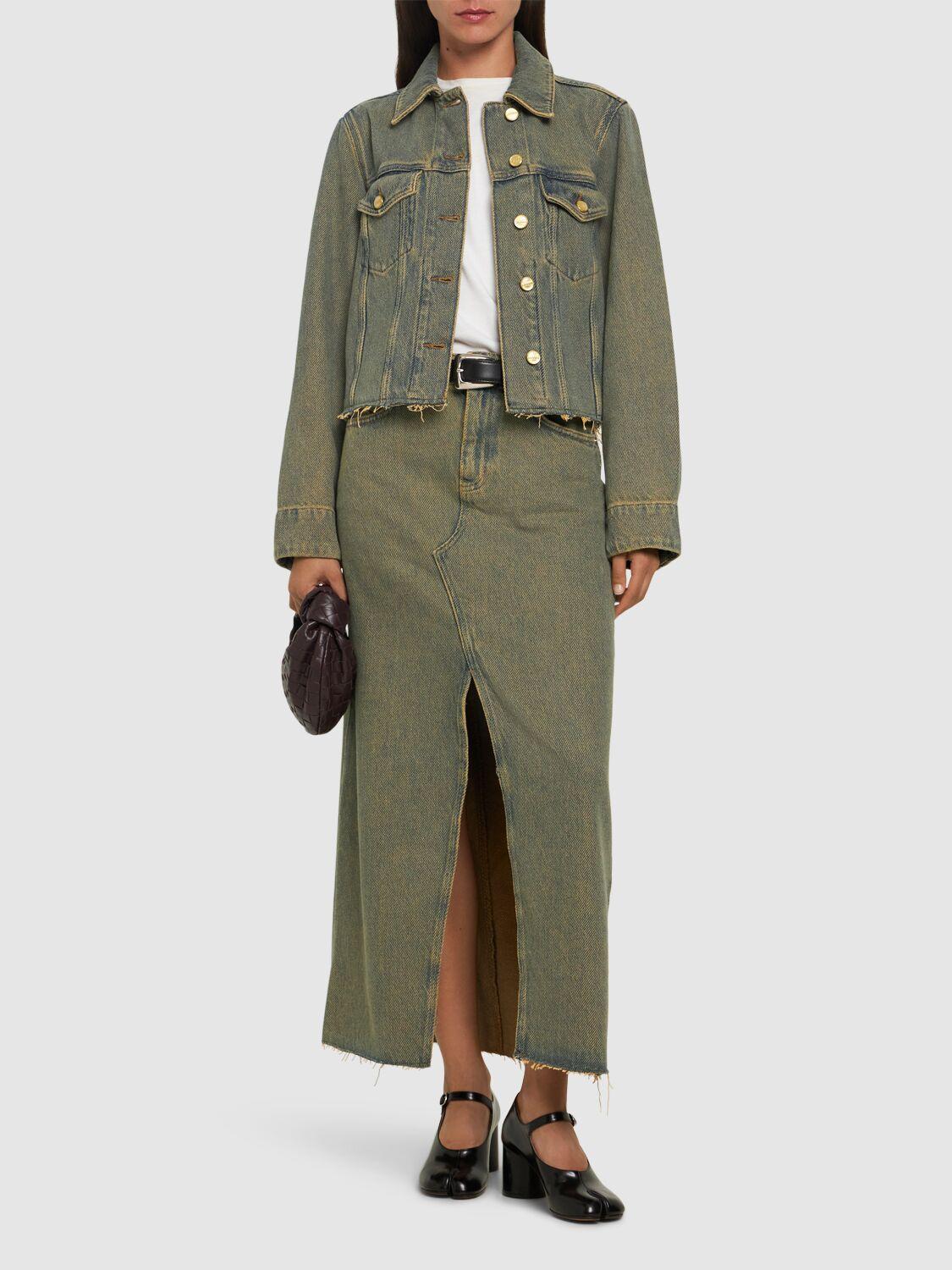 GANNI Overdyed Heavy Cotton Denim Jacket