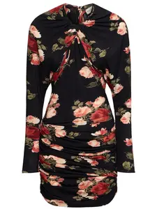 MAGDA BUTRYM Draped Printed Jersey Mini Dress