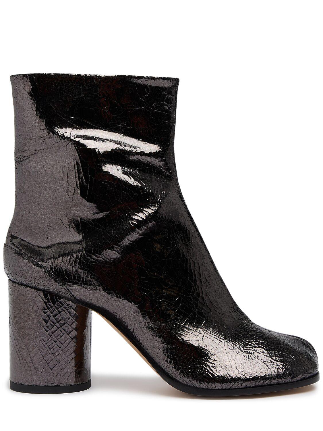 MAISON MARGIELA Tabi Mirror Leather Ankle Boots