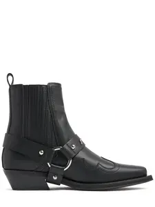 GANNI Fitted Recycled Leather Ankle Boots
