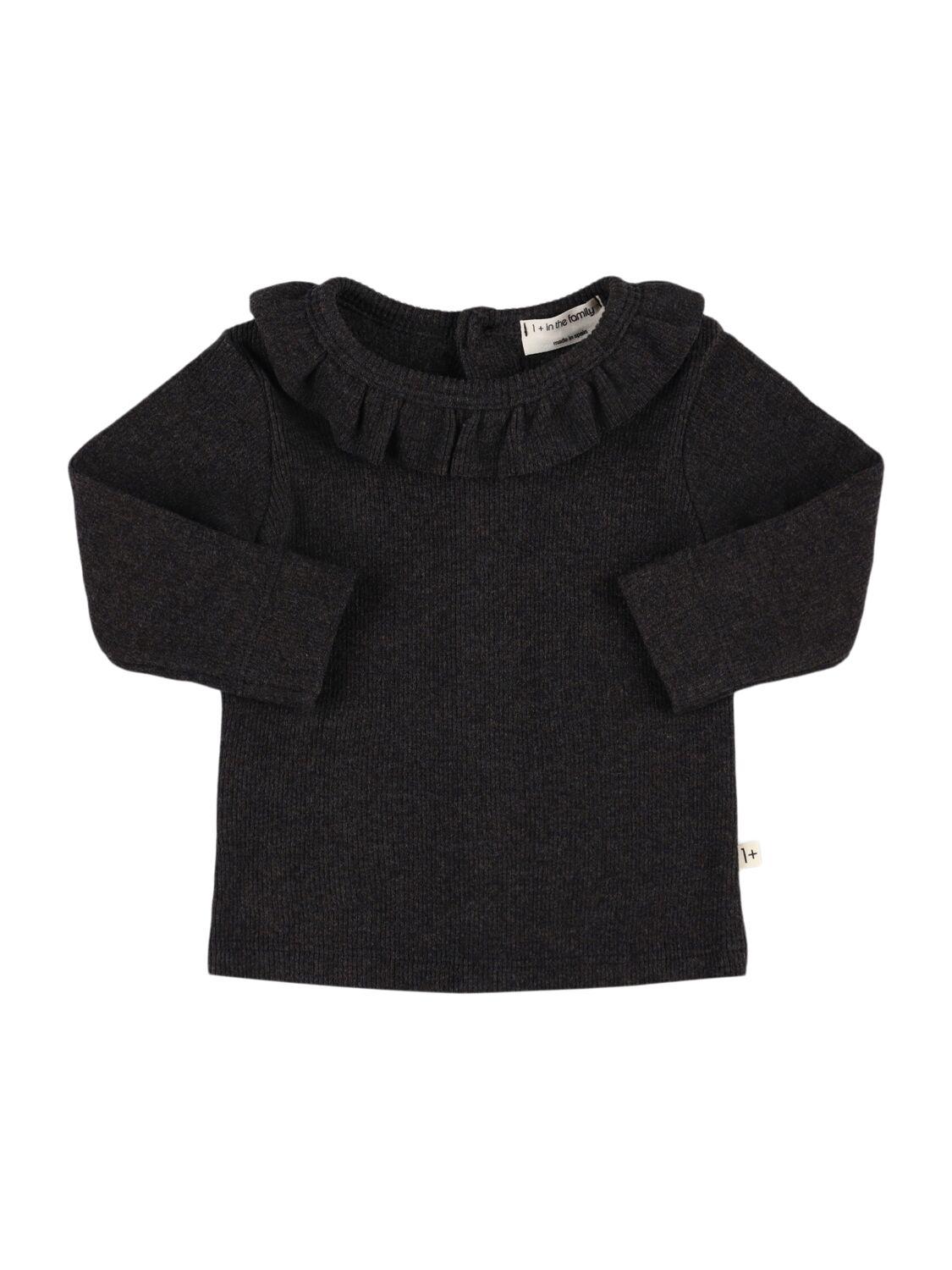 1 + IN THE FAMILY Cotton Blend Jersey Long Sleeve T-shirt