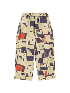 THE ANIMALS OBSERVATORY Elephant Printed Cotton Pants