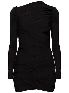 THE ATTICO Draped Stretch Jersey Mini Dress