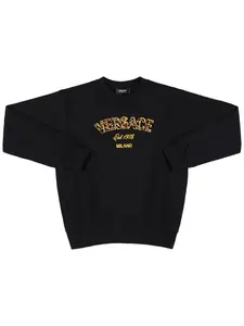 VERSACE Logo Cotton Sweatshirt