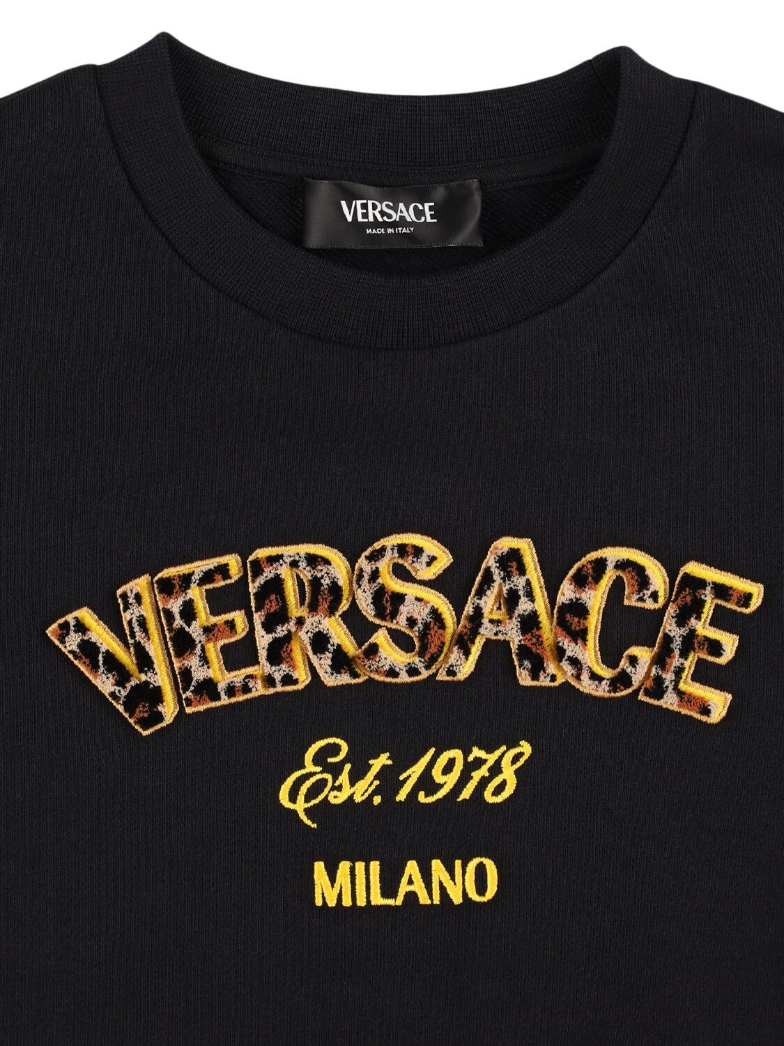 VERSACE Logo Cotton Sweatshirt