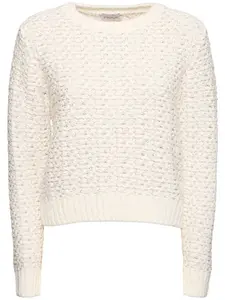 MONCLER Cotton Blend Textured Sweater
