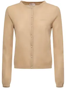 MONCLER Embroidered Logo Cotton Blend Cardigan