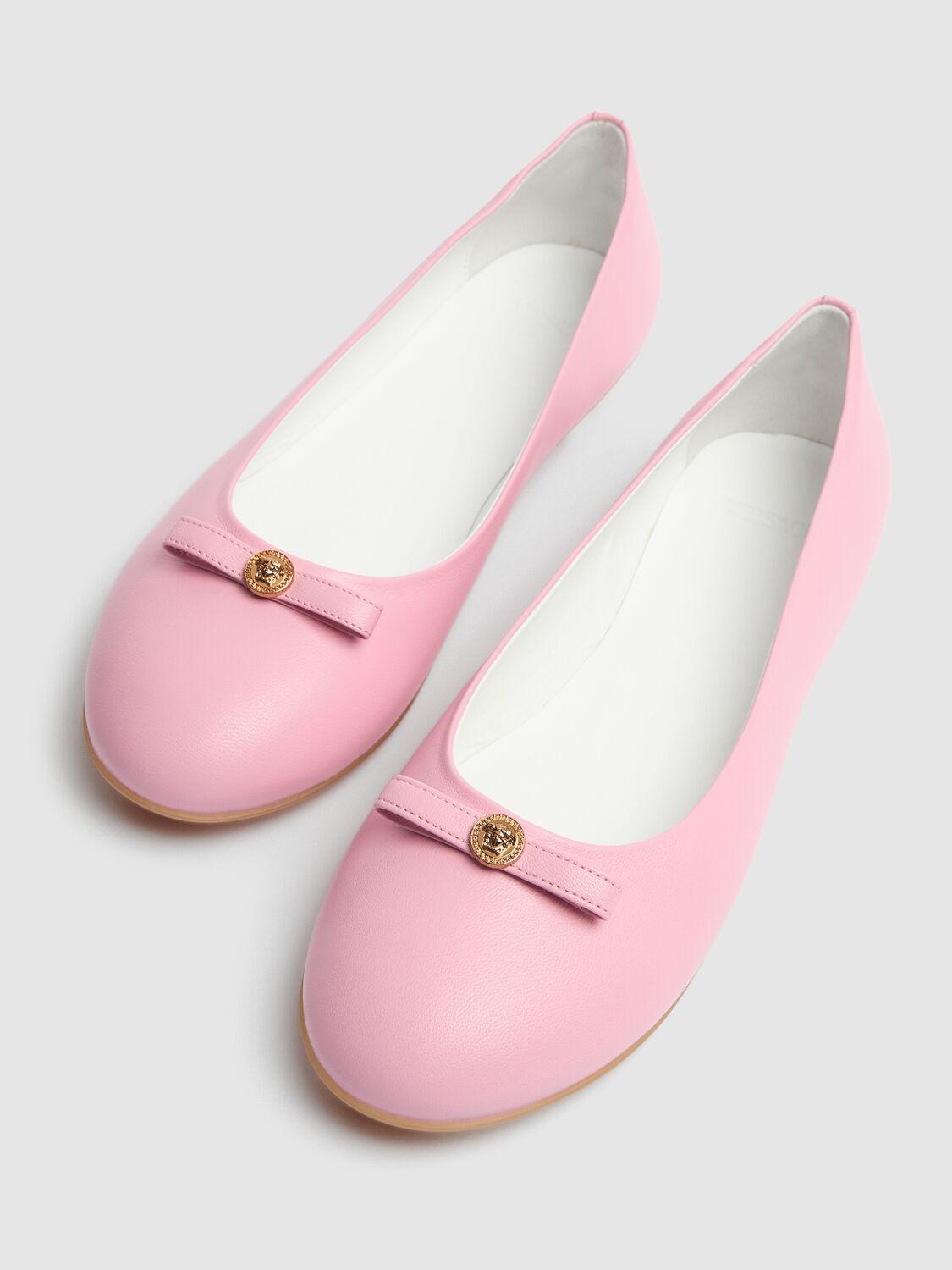 VERSACE Leather Ballerinas