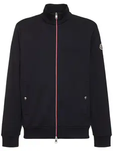 MONCLER Tricolor Cotton Zip-up Sweatshirt