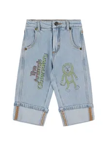 THE ANIMALS OBSERVATORY Printed Stretch Cotton Jeans