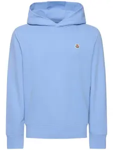 MONCLER Logo Patch Cotton Hoodie