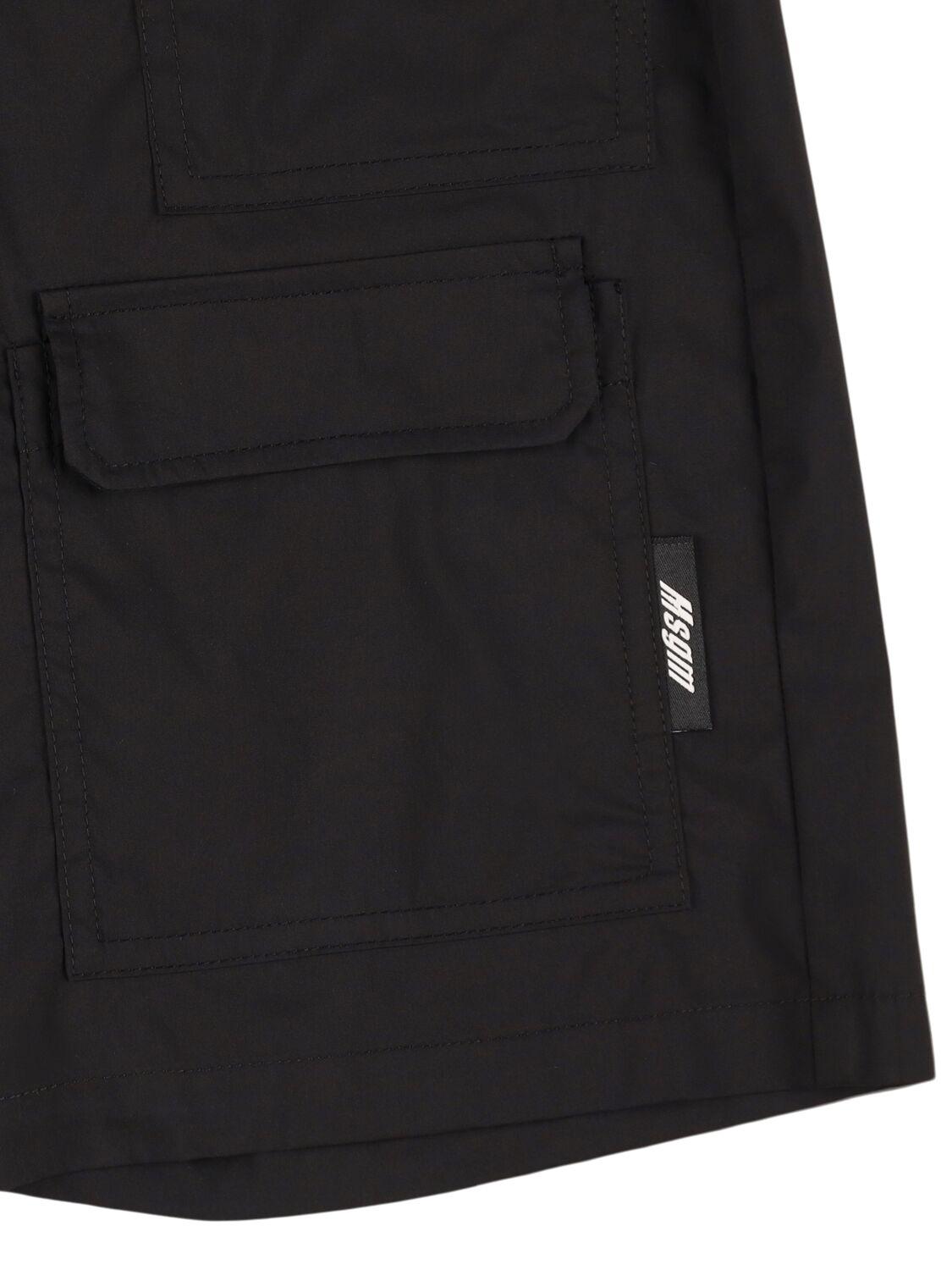 MSGM Cotton Blend Cargo Shorts