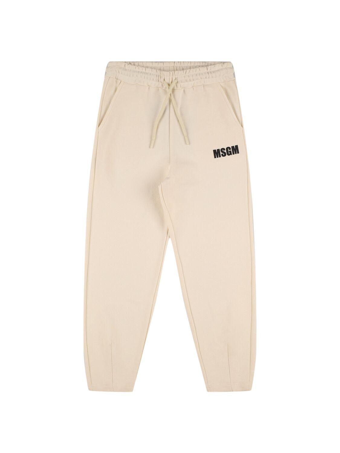 MSGM Logo Cotton Sweatpants