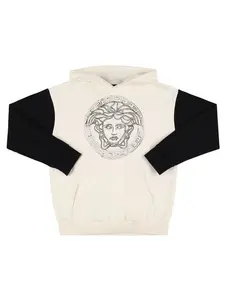 VERSACE Printed Cotton Sweatshirt Hoodie