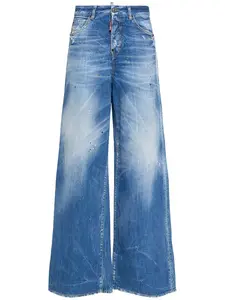 DSQUARED2 Traveller Low Rise Wide Denim Jeans