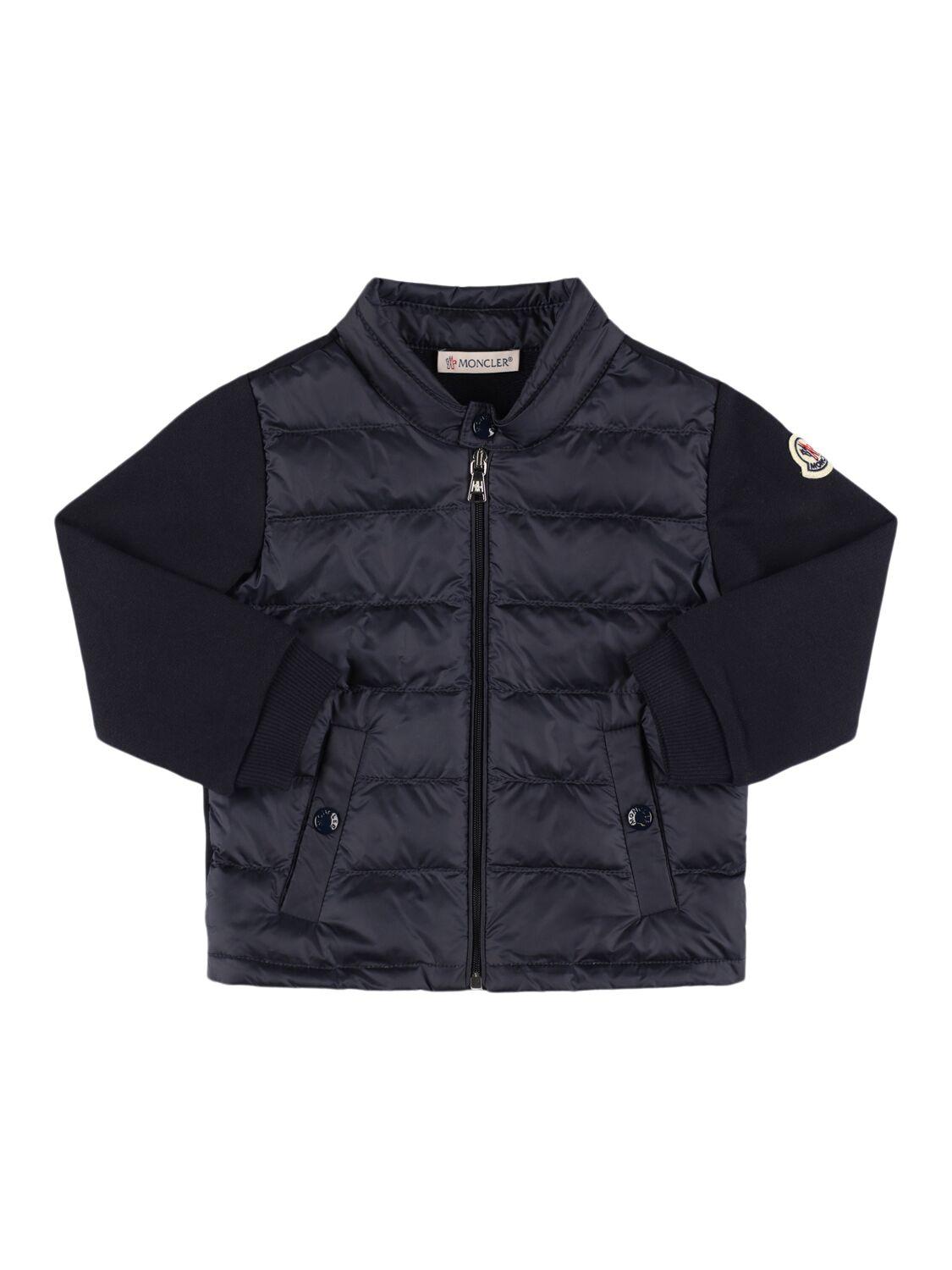 MONCLER Padded Cotton & Nylon Zip-up Sweatshirt