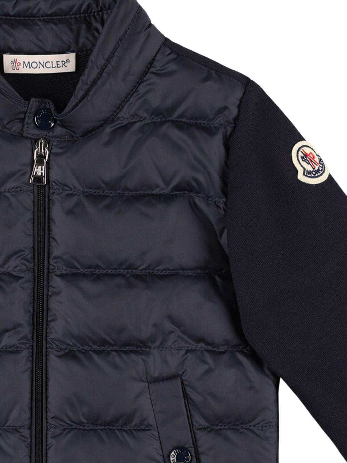 MONCLER Padded Cotton & Nylon Zip-up Sweatshirt