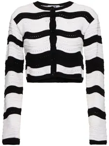 MSGM Striped Knit Cardigan