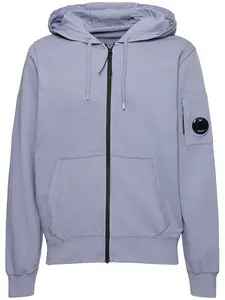 C.P. COMPANY Light Fleece Full Zip Hooded Sweatshirt