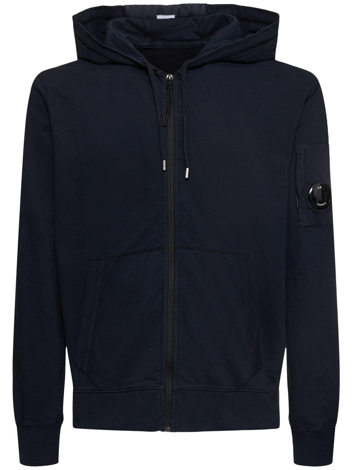 C.P. COMPANY Light Fleece Full Zip Hooded Sweatshirt