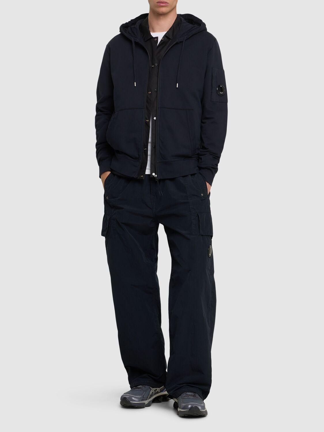 C.P. COMPANY Light Fleece Full Zip Hooded Sweatshirt