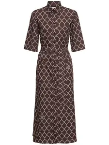 MAX MARA Daniel Printed Cotton Poplin Long Dress