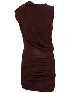 MAGDA BUTRYM Draped Jersey Cape Mini Dress