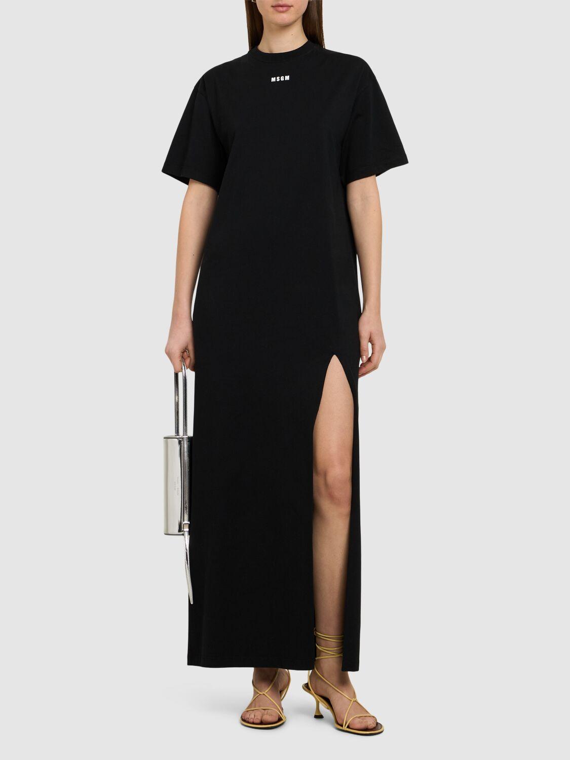 MSGM Cotton Jersey Long Dress