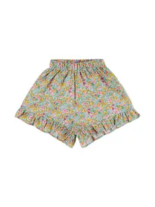 THE NEW SOCIETY Printed Cotton Shorts