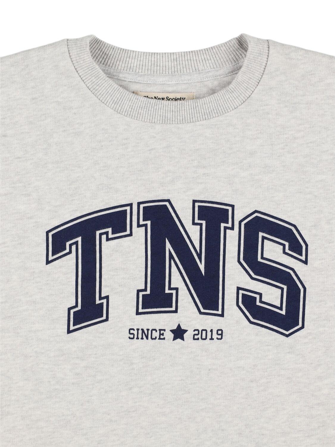 THE NEW SOCIETY Printed Cotton Sweatshirt