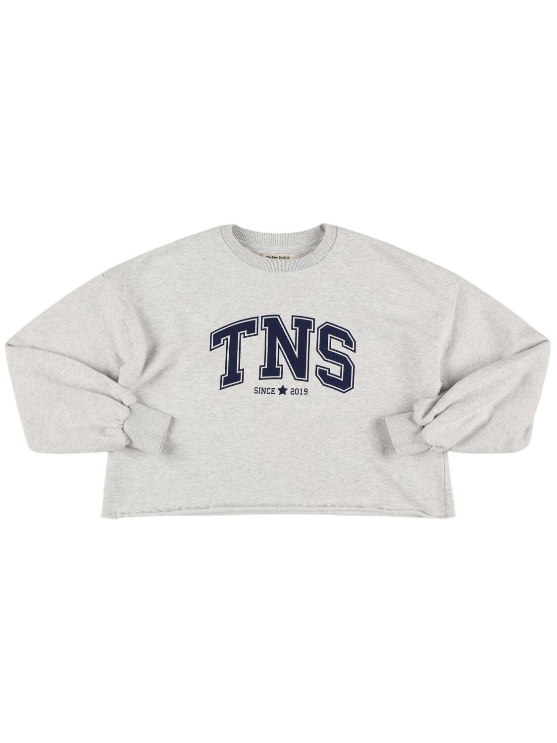 THE NEW SOCIETY Printed Cotton Sweatshirt