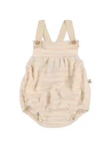 1 + IN THE FAMILY Striped Cotton Blend Terry Overalls