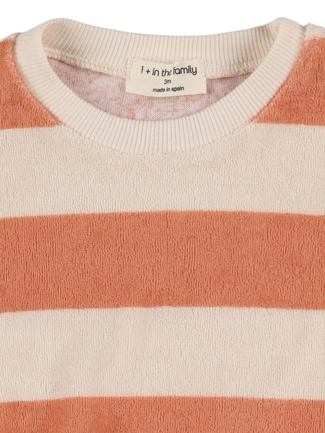 1 + IN THE FAMILY Striped Cotton Blend Terry Sweatshirt