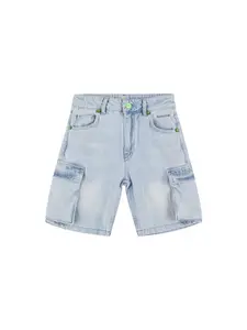 BARROW Cotton Denim Cargo Shorts