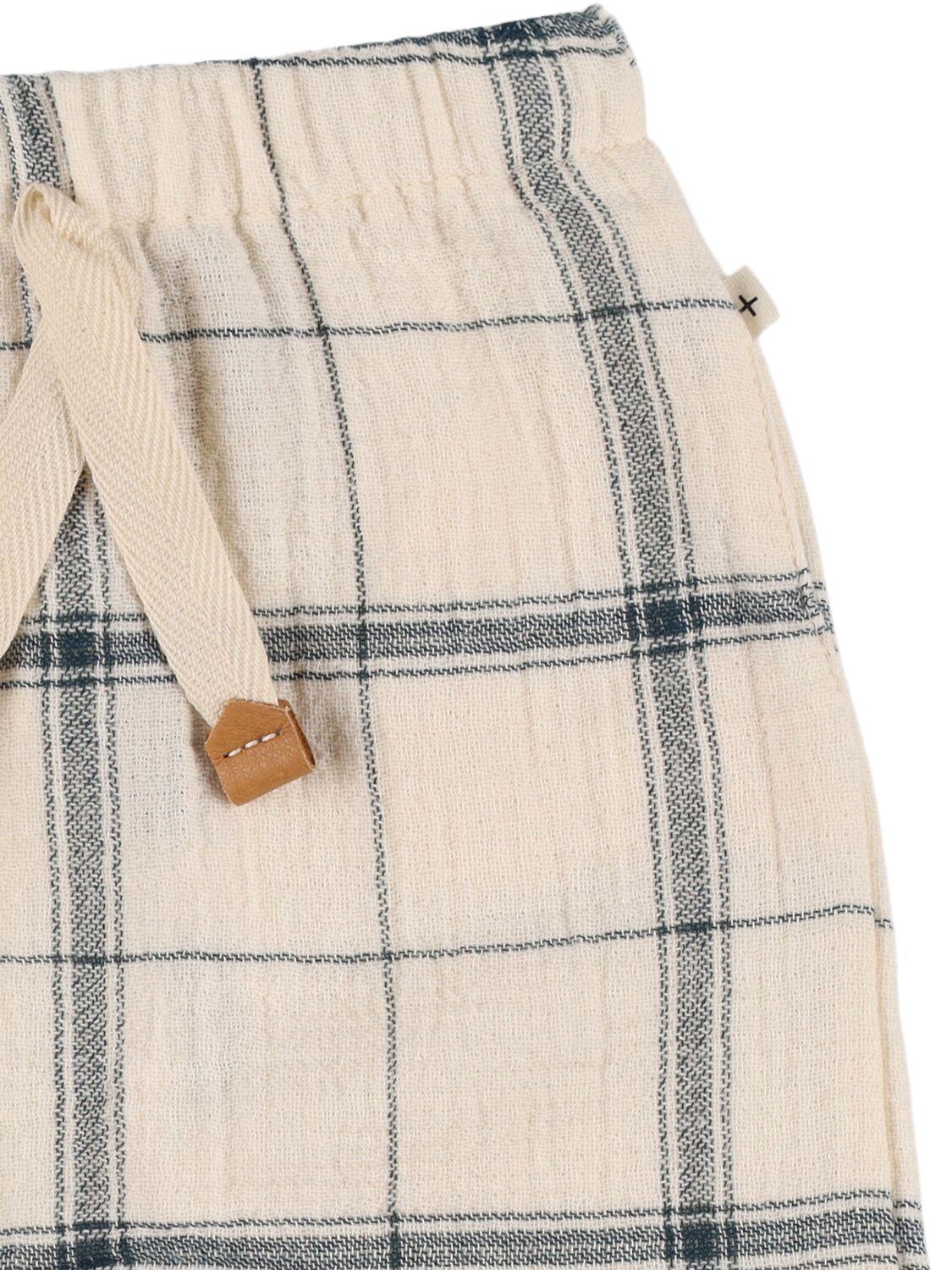 1 + IN THE FAMILY Check Print Cotton Pants