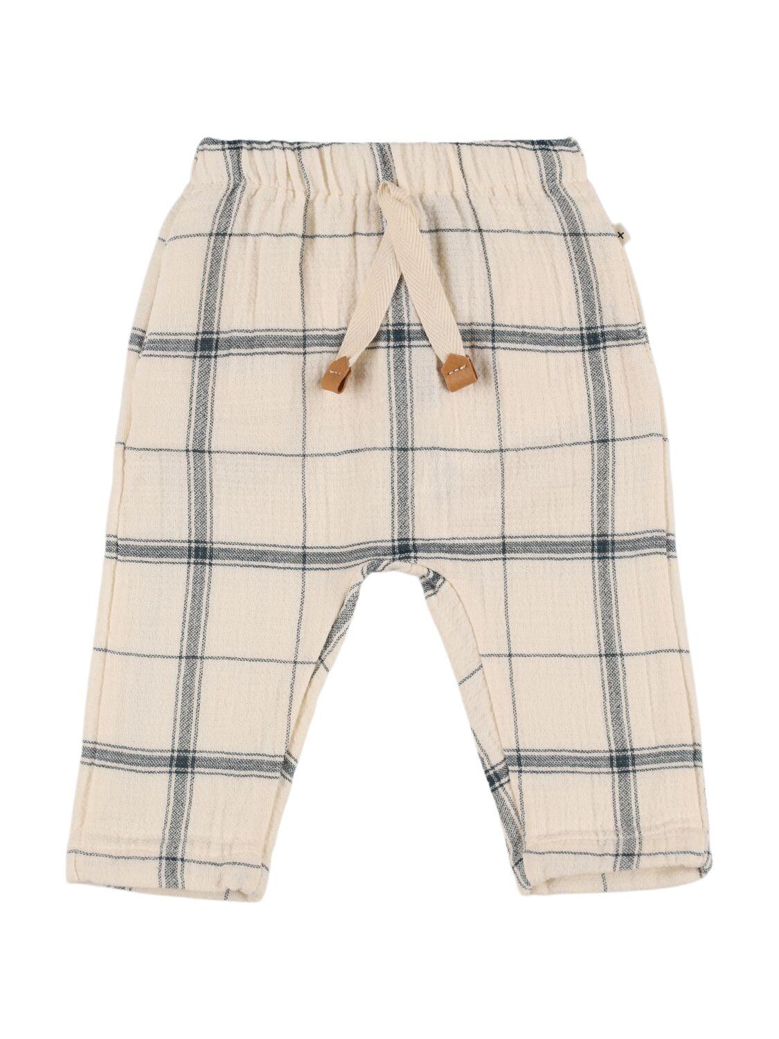 1 + IN THE FAMILY Check Print Cotton Pants