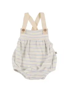 1 + IN THE FAMILY Striped Cotton Blend Terry Overalls