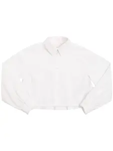 MAX&CO Cotton Poplin Cropped Shirt