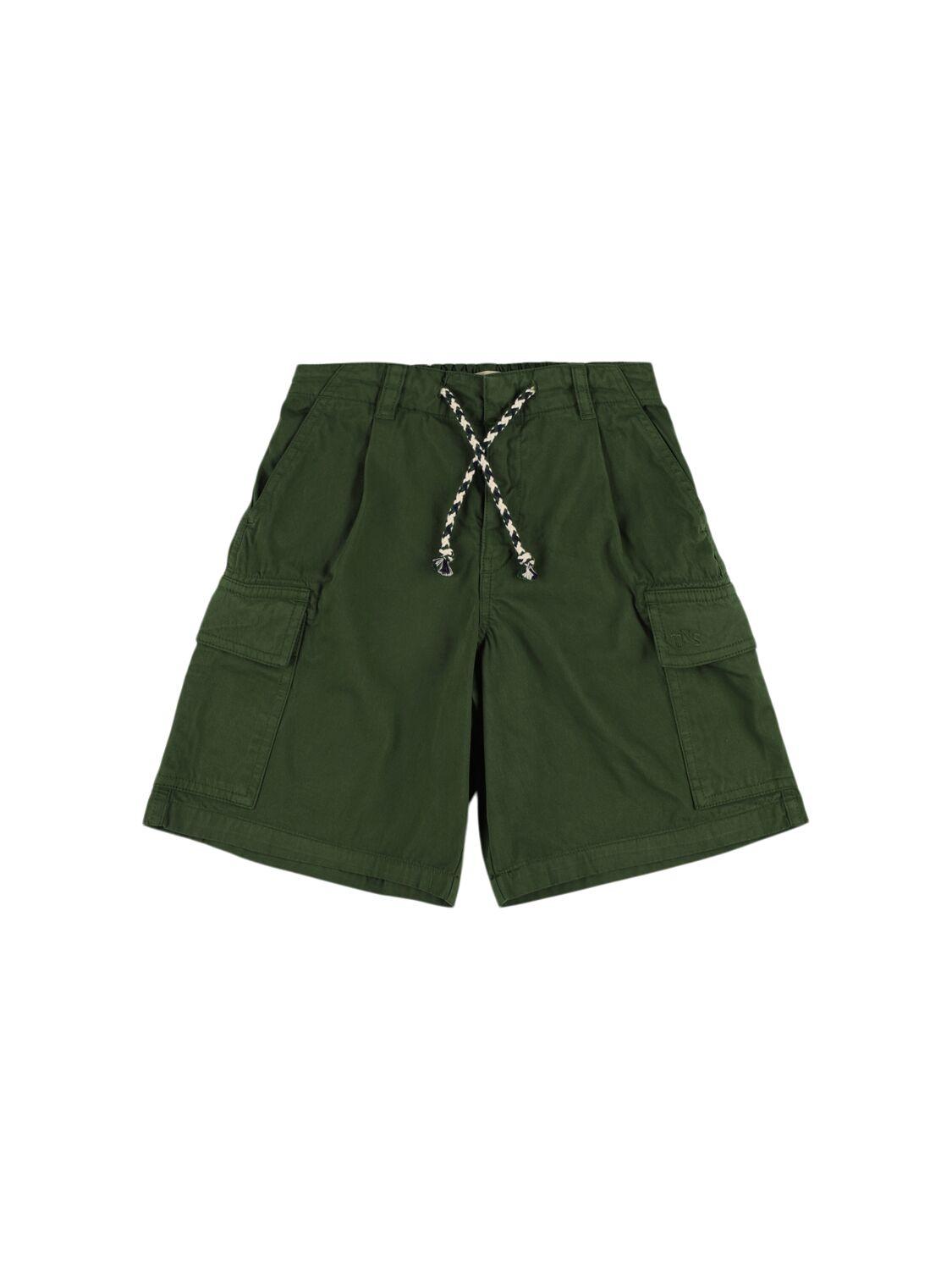 THE NEW SOCIETY Cotton Twill Cargo Shorts