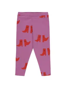 THE CAMPAMENTO Printed Cotton Blend Jersey Leggings