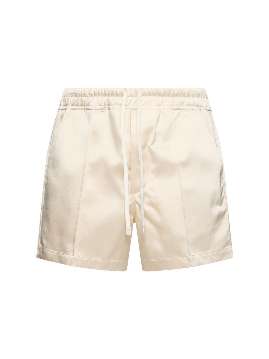 TOM FORD Shiny Satin Shorts with Piping