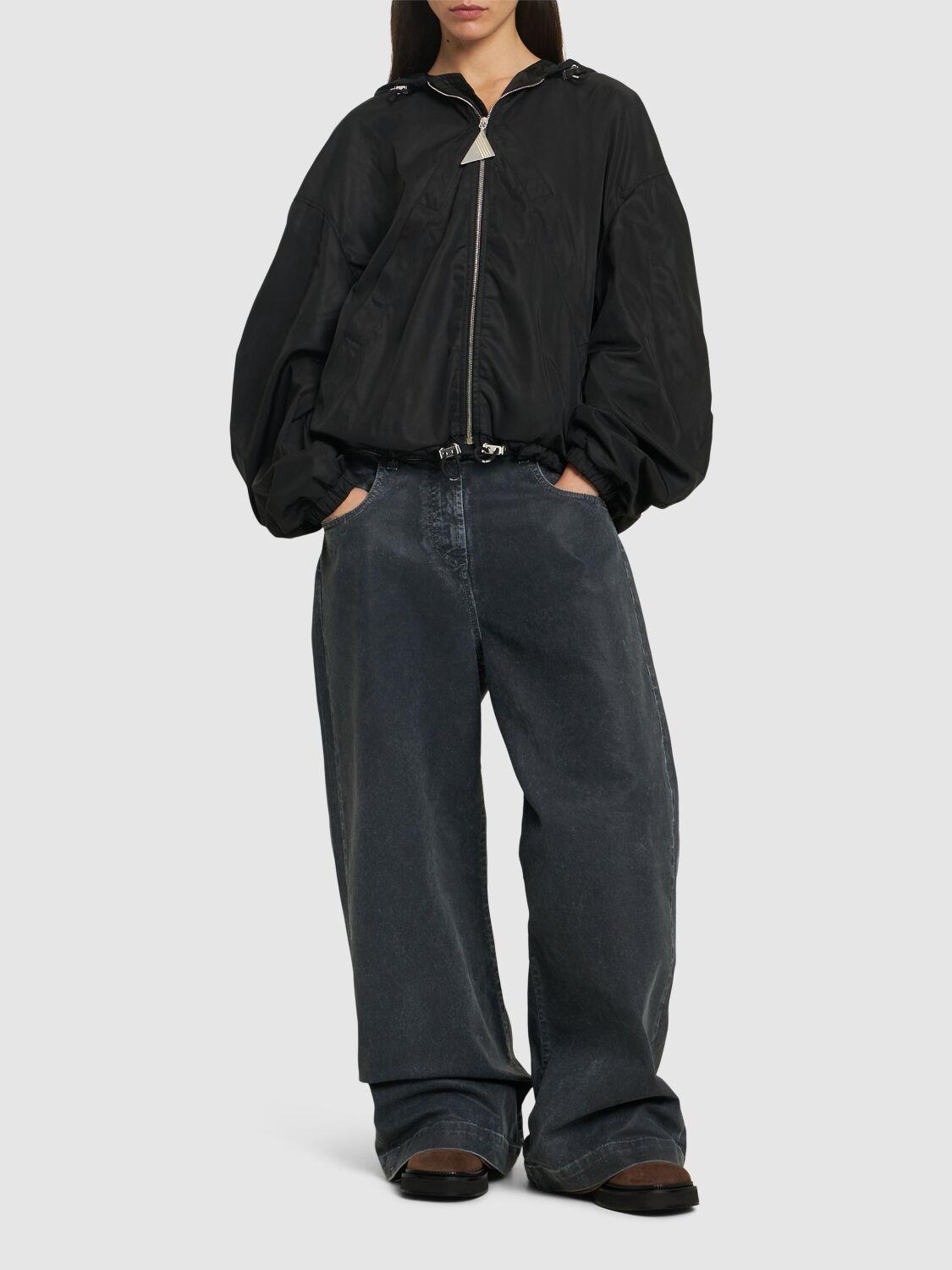 THE ATTICO Hooded Twill Bomber Jacket