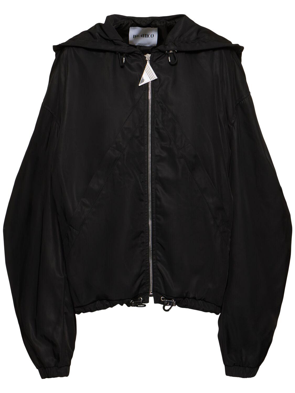 THE ATTICO Hooded Twill Bomber Jacket