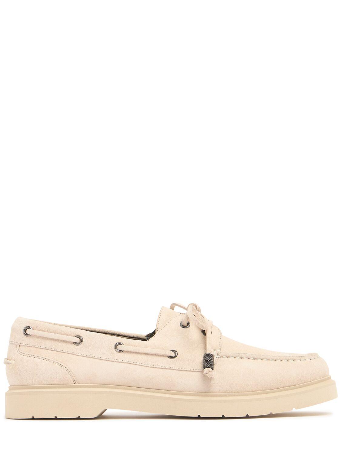 BRUNELLO CUCINELLI Suede Boat Shoes