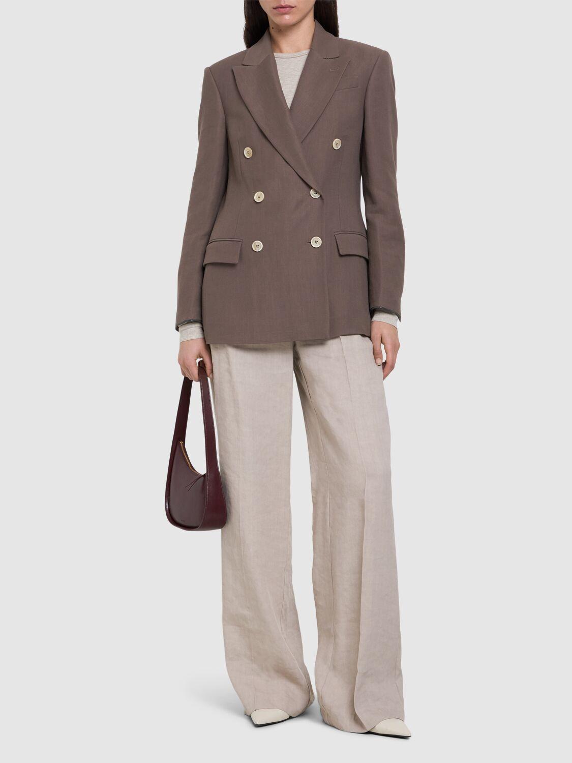 BRUNELLO CUCINELLI Fluid Twill Double Breast Blazer