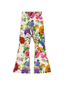 DOLCE & GABBANA Printed Cotton Blend Flared Leggings