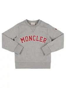 MONCLER Embroidered Logo Cotton Sweatshirt