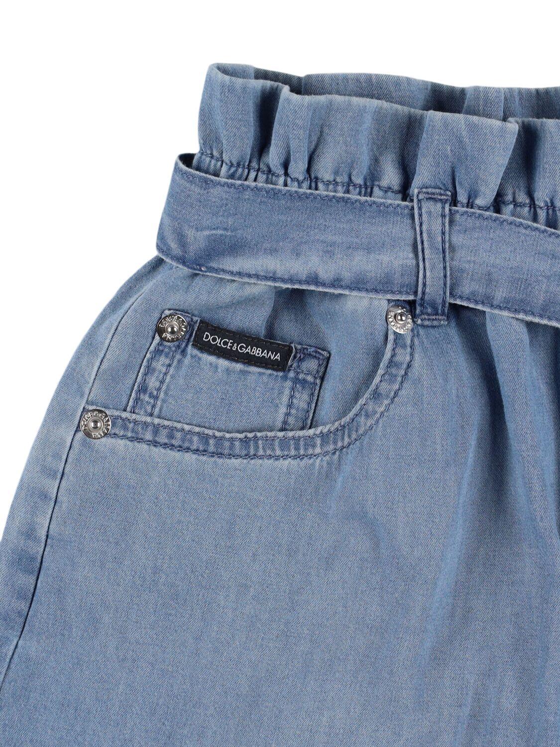 DOLCE & GABBANA Cotton Chambray Shorts