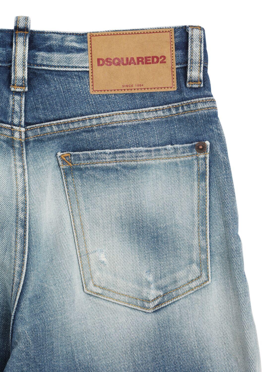 DSQUARED2 Stretch Cotton Wide Jeans